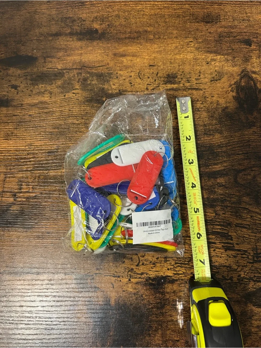 Multipack Colored Key Tag Labels - Green, Blue, Yellow, White, Red, Black